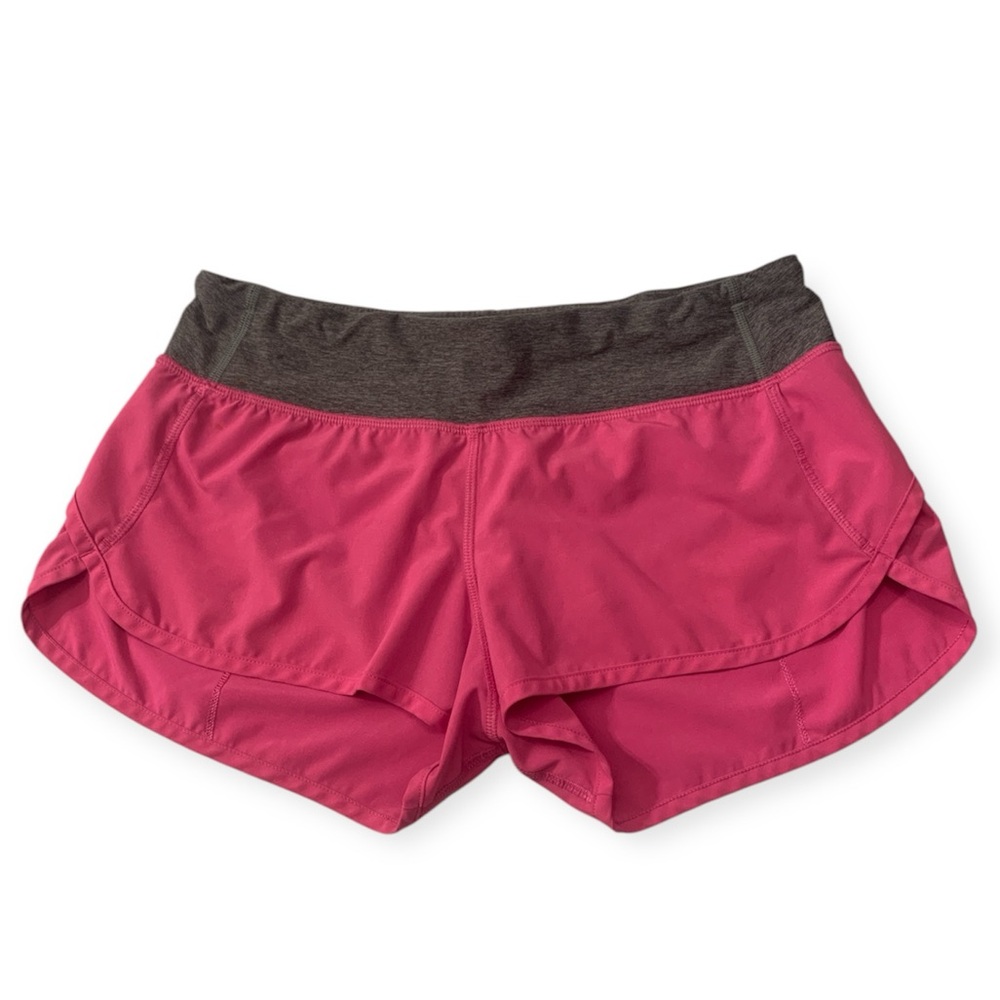 Lululemon Pink and Gray Speed Up Shorts, women’s size 6